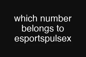 which number belongs to esportspulsex
